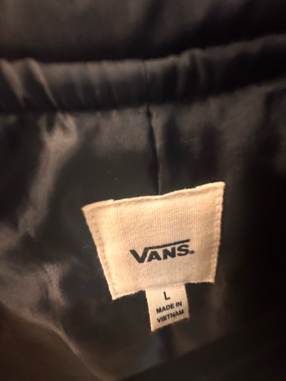 Vans Black Long Hooded Puffer Coat - Picture 7 of 11
